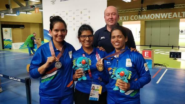 Rifle shooter Anjum Moudgil bags a silver medal at the 2018 Commonwealth Games